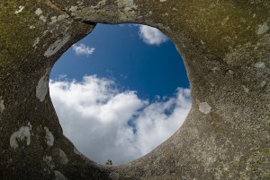 A stone with a hole in it