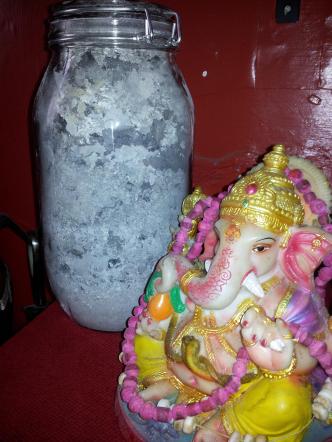Final Red Magick spirit jar filled with ash from our rituals. Jai Ganesha!